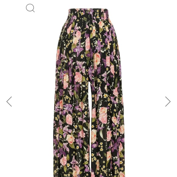 Agua Bendita Pants - NWT Agua Bendita Dreamin Hanne Floral Wide-Leg Pants Size Medium